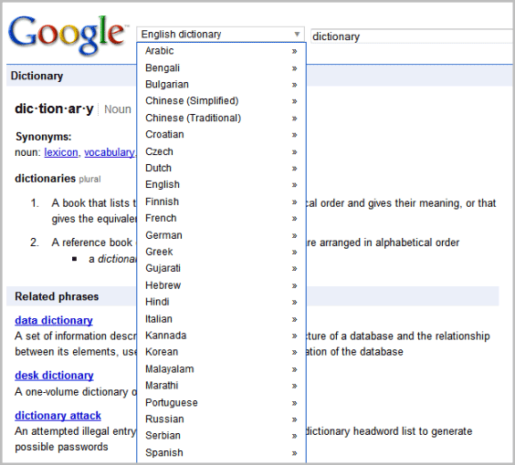 Firefox Address Bar for Goolgle Dictionary Firefox Address Bar for Goolgle Dictionary