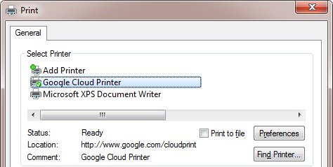 cloud printer windows driver