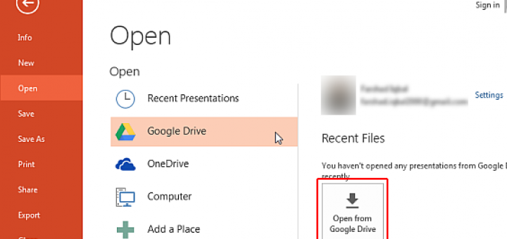 integrate google drive with office