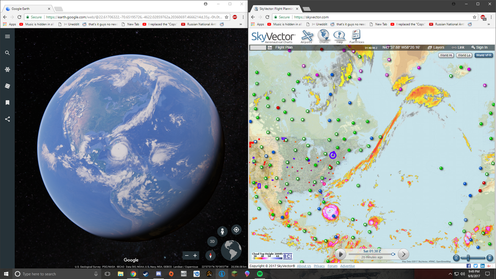 Hurricane Movement  Check Out The Cloud Patterns on Google Earth - 10