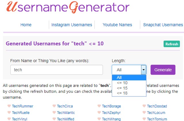 Instagram Names Generator