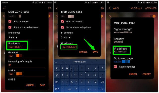 change ip address android apk