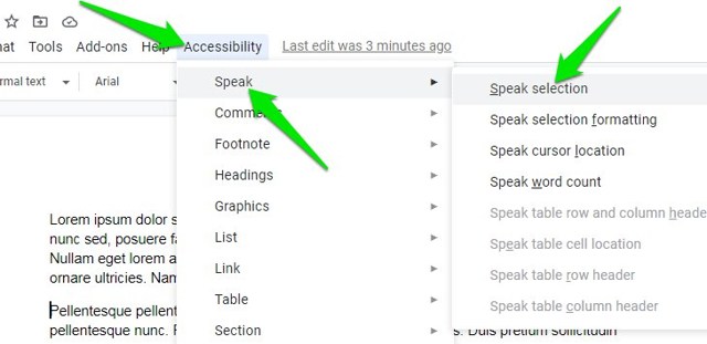 google text to speech reader on chrome