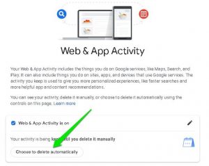 How To Automatically Delete Google Web and App Activity