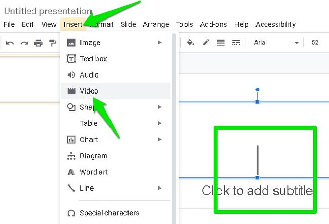 Add video to Google Slides