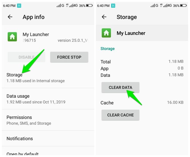 delete launcher data