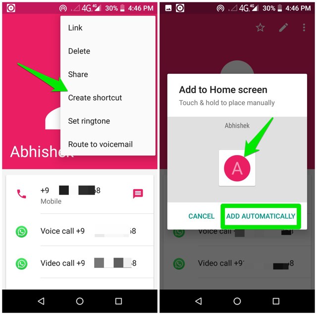 add contact from Contacts app