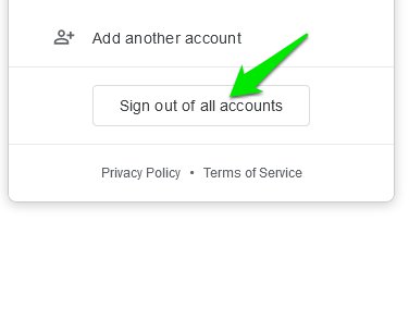 Sign out of Google account on desktop