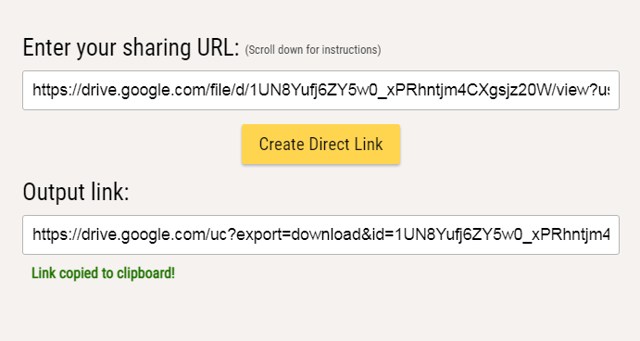 direct url download