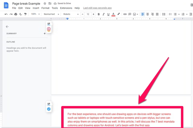 How To Remove Page Break In Google Docs Ipad