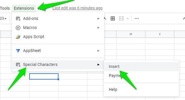 4 Ways To Insert Symbols and Special Characters in Google Sheets - 29